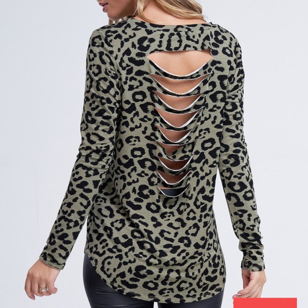 White Birch Cheetah Print Top NWT
